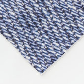 Couverture Polaire Jeans bleus : texture cousue détaillée. (Coin)