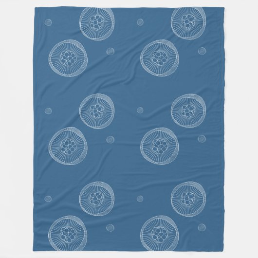 Couverture Polaire Jelly Fish sans soudure motif + vos idées (Devant)