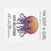 Couverture Polaire Jellyfish, je suis juste une fille qui aime (Devant (Horizontal))