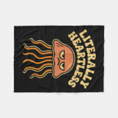 Couverture Polaire Jellyfish Literally Heartless Funny Cute Sea Pun  (Devant (Horizontal))