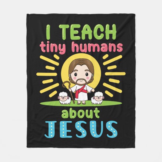 Couverture Polaire J'Enseigne À De Petits Humains Jésus-Christ (Devant)