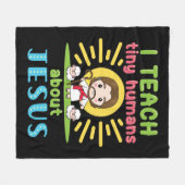 Couverture Polaire J'Enseigne À De Petits Humains Jésus-Christ (Devant (Horizontal))