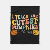 Couverture Polaire J'Enseigne Les Citrouilles Les Plus Cuttes Dans Le (Devant)