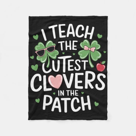 Couverture Polaire J'enseigne les trèfles les plus mignons dans Patch (Devant)