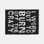 Couverture Polaire J'Entraîne À Brûler Le Moti Dingue De L'Entraîneme (Devant (Horizontal))