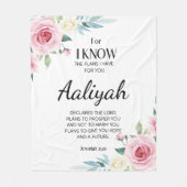 Couverture Polaire Jeremiah 29:11 Rose Personnaliser (Devant)