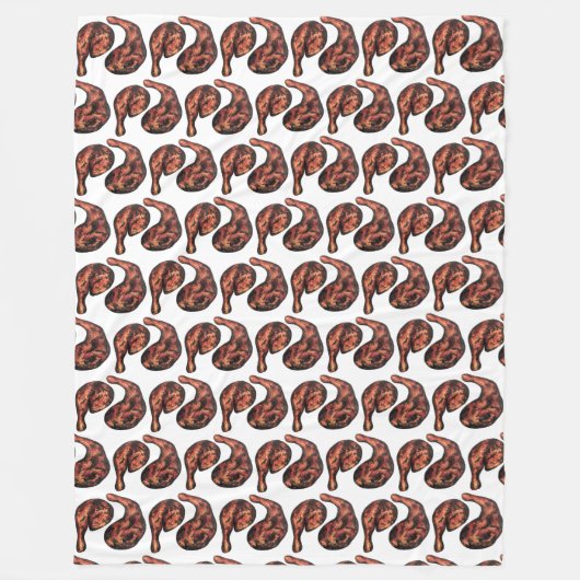 Couverture Polaire Jerk Chicken Caraïbes West Indian Jamaicain (Devant)