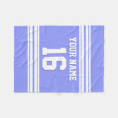 Couverture Polaire Jersey de sport blanc bleu périphérique (Devant (Horizontal))