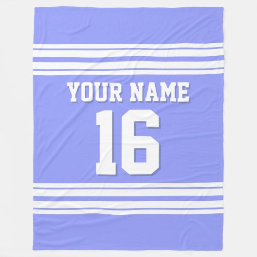 Couverture Polaire Jersey de sport blanc bleu périphérique (Devant)
