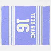 Couverture Polaire Jersey de sport blanc bleu périphérique (Devant (Horizontal))
