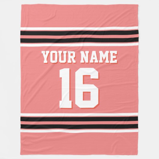 Couverture Polaire Jersey de sport noir blanc (Devant)