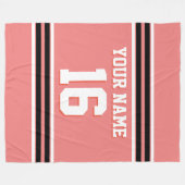 Couverture Polaire Jersey de sport noir blanc (Devant (Horizontal))