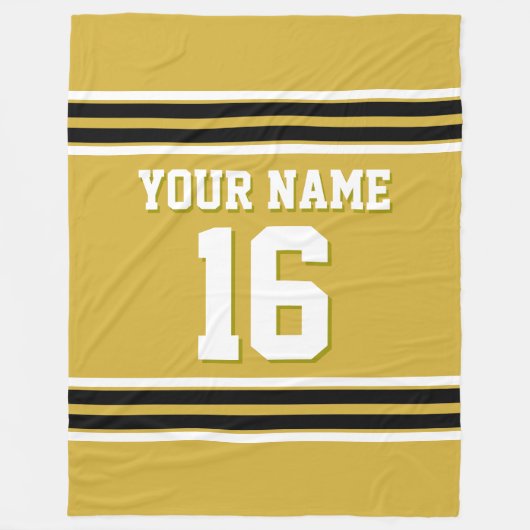 Couverture Polaire Jersey de sport noir blanc (Devant)