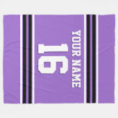 Couverture Polaire Jersey de sport noir blanc (Devant (Horizontal))