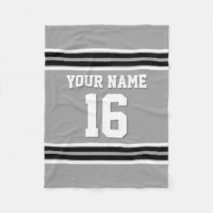 Couverture Polaire Jersey de sport noir blanc