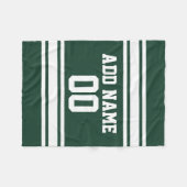 Couverture Polaire Jersey sportif à rayures vertes et blanches Person (Devant (Horizontal))