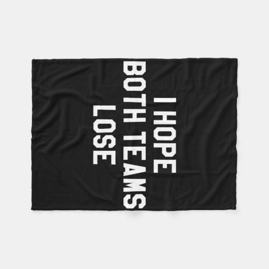 Couverture Polaire J'espère que les deux équipes perdront (Devant (Horizontal))