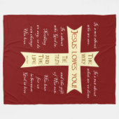 Couverture Polaire Jesus Blanket - Fleece rouge (Devant (Horizontal))