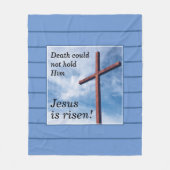 Couverture Polaire JÉSUS Bleu EST REPOSÉ Pâques (Devant)