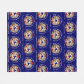 Couverture Polaire JÉSUS Bleu Moderne EST LA RAISON DE Noël (Devant (Horizontal))