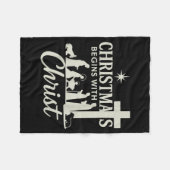 Couverture Polaire Jesus Christmas Begins With Christ Pjs Pajamas Tod (Devant (Horizontal))