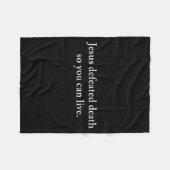 Couverture Polaire Jesus Defeated Death So You Can Live Christian  (Devant (Horizontal))