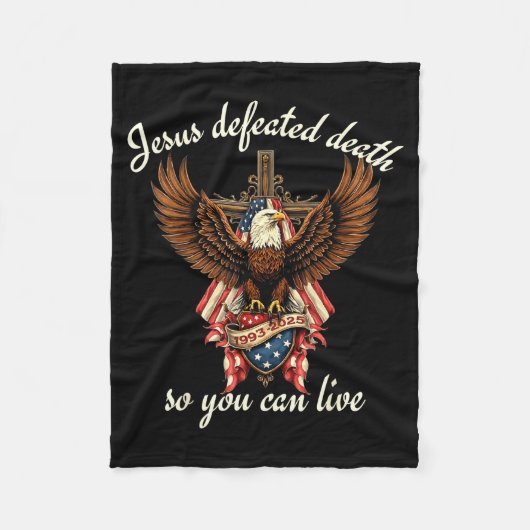 Couverture Polaire Jesus Defeated Death So You Can Live Christian Quo (Devant)