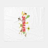 Couverture Polaire Jésus effrayant (Devant (Horizontal))