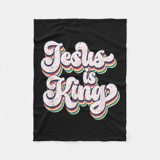 Couverture Polaire Jésus est King Retro Faith Conception (Devant)