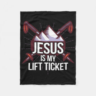 Couverture Polaire Jesus Est Mon Lift Ticket Ski Eglise Christia