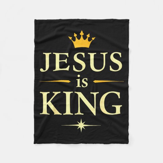 Couverture Polaire Jésus Est Roi _ Conception De Foi Chrétienne (Devant)