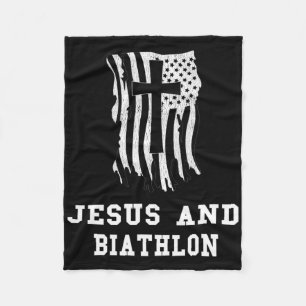 Couverture Polaire Jésus Et Biathlon Design Pour Les Biathlètes Chrét
