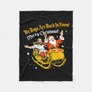 Couverture Polaire Jésus Et Père Noël Les Garçons Sont De Retour Dans