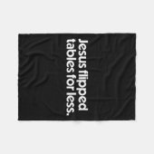 Couverture Polaire Jesus Flipped Tables For Less Funny Christian Fait (Devant (Horizontal))