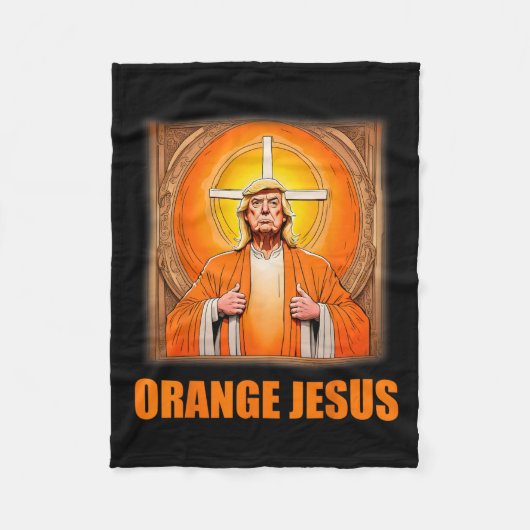 Couverture Polaire Jesus Funny Trump 1 (Devant)