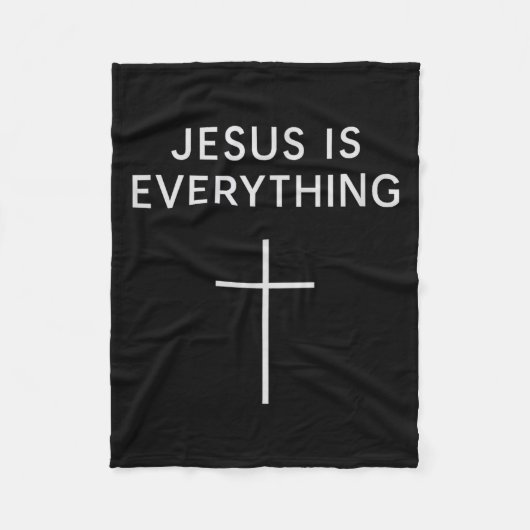 Couverture Polaire Jesus Is Everything Minimal Cross Christian Faith  (Devant)