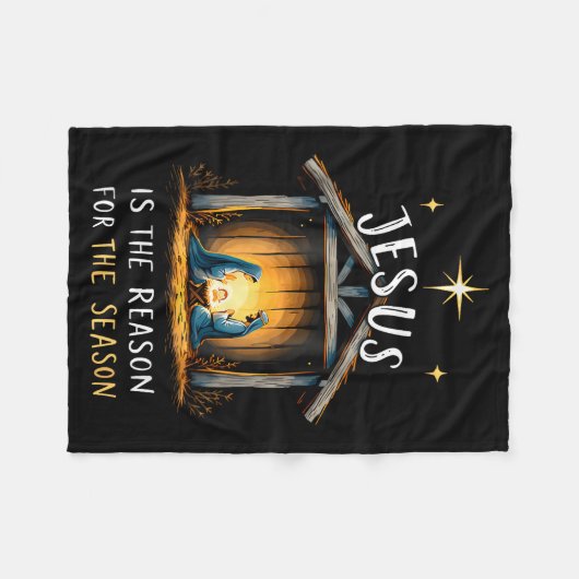 Couverture Polaire Jesus Is The Reason For The Season Christian Faith (Devant (Horizontal))