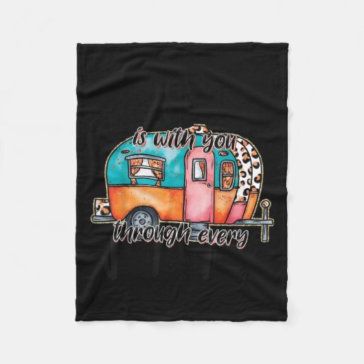 Couverture Polaire Jesus Is With You Through Every Journey Camper Chr (Devant)