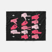 Couverture Polaire Jesus Loves You Asl Sign Language Christian Valent (Devant (Horizontal))