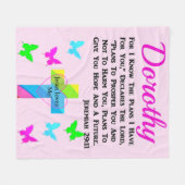 COUVERTURE POLAIRE JÉSUS M'AIME JEREMIAH 29:11 PERSONNALISÉ (Devant (Horizontal))