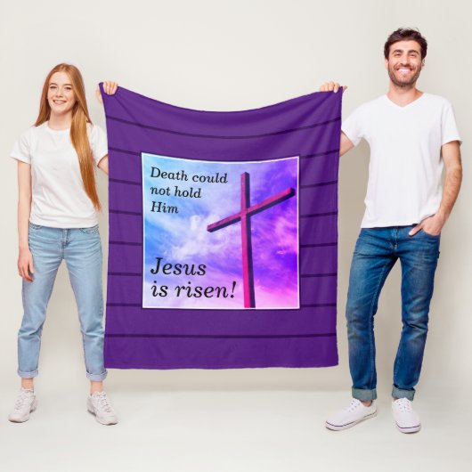 Couverture Polaire JÉSUS pourpre EST REPOSÉ Pâques (En situation)