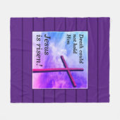 Couverture Polaire JÉSUS pourpre EST REPOSÉ Pâques (Devant (Horizontal))