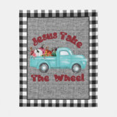 Couverture Polaire Jésus Prend La Roue Drôle Chrétienne (Devant)