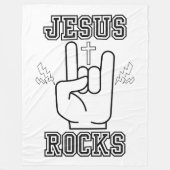 Couverture Polaire Jesus Rocks Biblique Festival W/B (Devant)