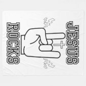 Couverture Polaire Jesus Rocks Biblique Festival W/B (Devant (Horizontal))