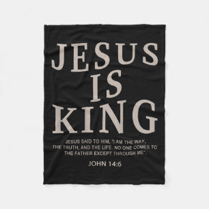 Couverture Polaire Jésus Roi Chrétiens Hommes Jeunesse Dieu Bon Fils
