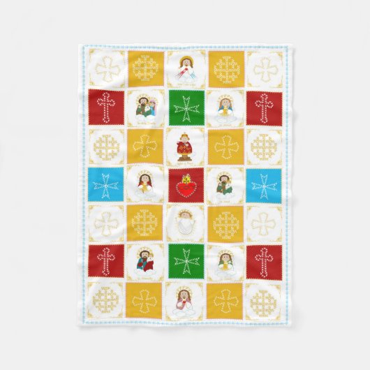 Couverture Polaire Jésus, Saints et Anges (Devant)