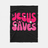 Couverture Polaire Jesus Saves Bible Verse Christian Faith Religious (Devant)