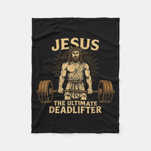 Couverture Polaire Jesus The Deadlifter Christian Fitness (Devant)