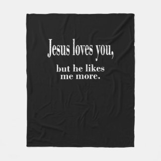 Couverture Polaire Jésus vous aime mais il m'aime davantage Croire av